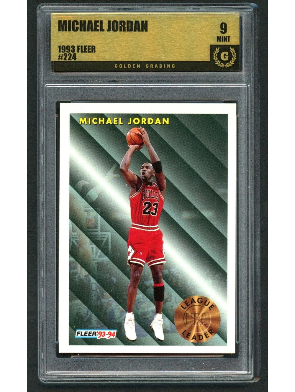 1993 Fleer #224 Michael Jordan Bulls HOF Graded Mint 9